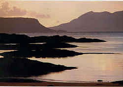 Isles of Eigg and Rhum off west Scottish Highlands by Arisaig
